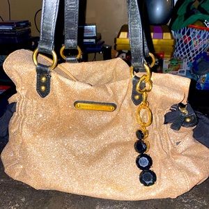 Juicy couture daydream gold stardust glitter tote
